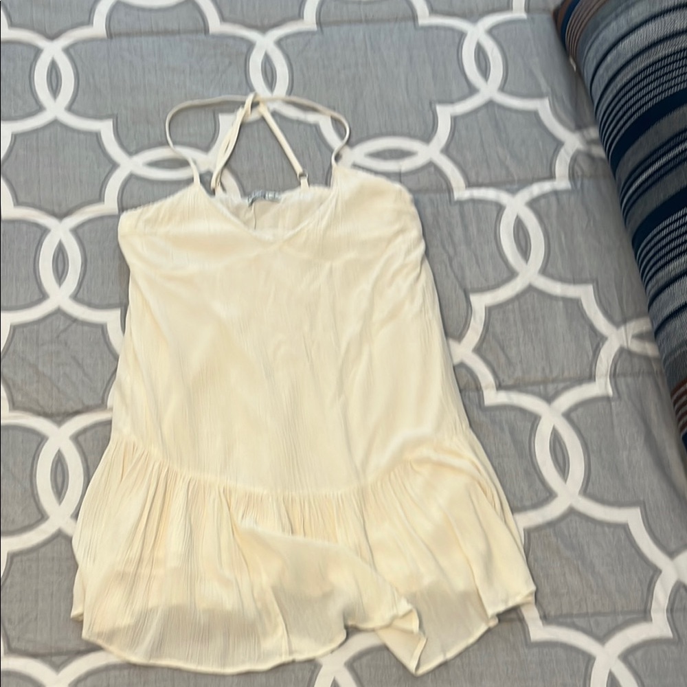 Elegant Cream Halter Top
